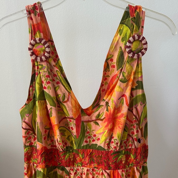 Floral Multicolor Maxi Dress -Farm Rio - Picture 4 of 4